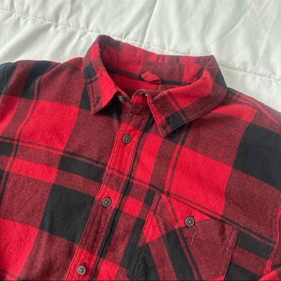 Men’s Red and Black Plaid Shirt - Picture 2 of 2